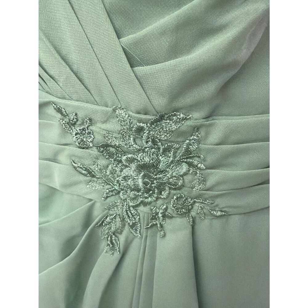 Women's Sage Green Mother Of The Bride A-Line Dress Size 16 - Picture 6 of 10